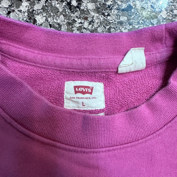 Levi’s deep lilac or orchid crewneck - size large — thick material. - Picture 3 of 6